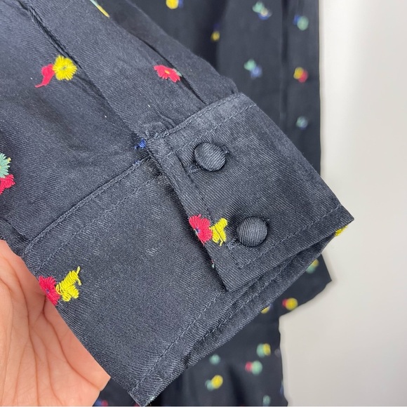 NEW Tuckernuck Floral Embroidered Callahan Shirt Dress Long Sleeve Size Small - Picture 5 of 11